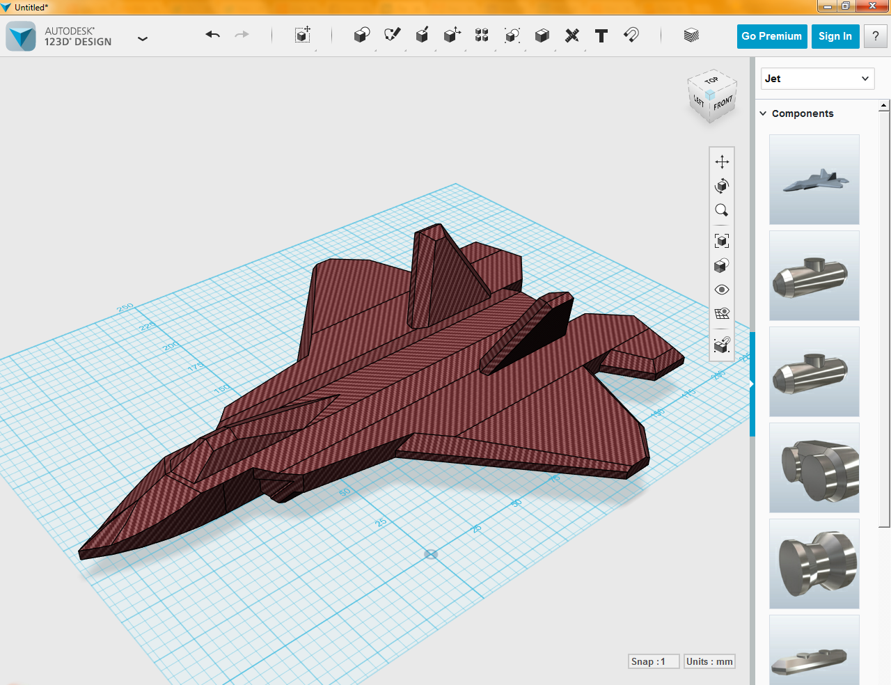 Autodesk 123d самолет