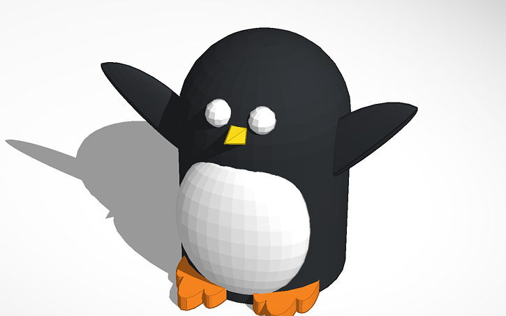 Happy Peter Penguin, en TinkerCad.com