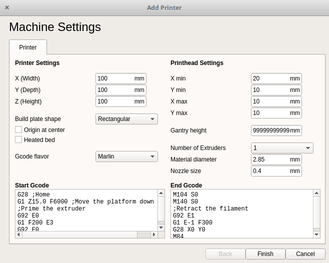 best cura slicer settings