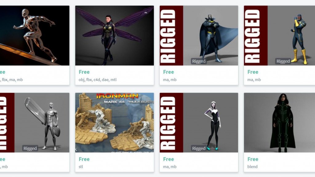 ? Modelos de personajes en 3D gratuitos · Los 6 mejores sitios de 2019 -  Formizable
